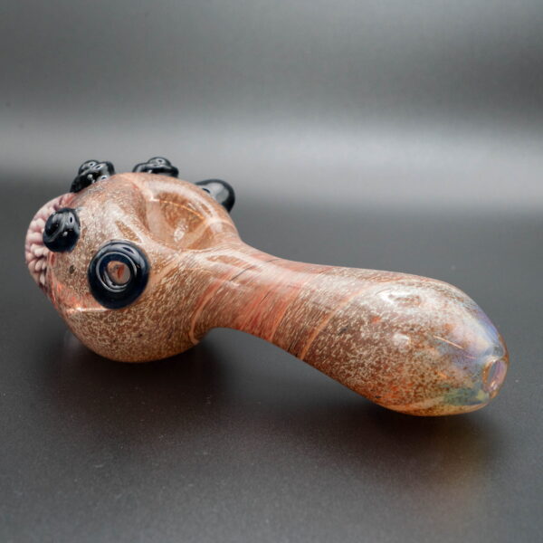 4.5" Stone Frit w/ Black Knockers Hand Pipe