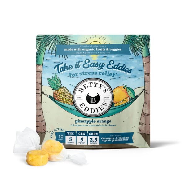 Pineapple Orange | Take It Easy Eddies | Fruit Chews | 50mg