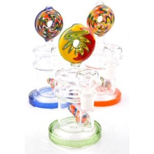 6" Donut Stemless Bong with Inline Perc