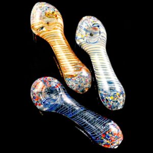 Confetti Frit Striped Pipe