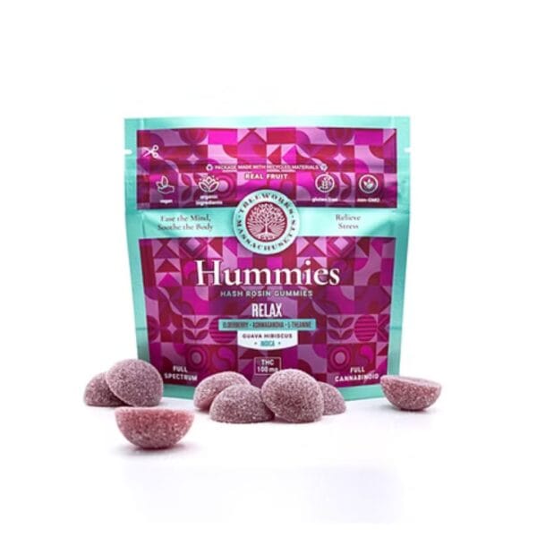 Guava Hibiscus Relax | Hash Rosin Gummies | 100mg