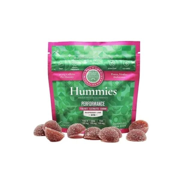 Raspberry Lime Performance | Hash Rosin Gummies | 100mg