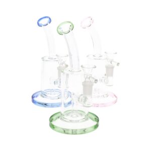 Straight Shooter Stemless Water Pipe with Inline Stem | Various Colors | 7.5"