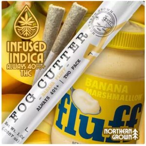 Northern Grown | Banana Fluff | Fog Cutter Infused Pre-Rolls 2pk | 1g