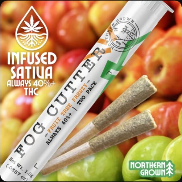 Northern Grown | Fruit Tree Frenzy | Fog Cutter Infused Pre-Rolls 2pk | 1g