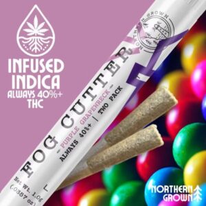 Northern Grown | Purple Grape Wreck | Fog Cutter Infused Pre-Rolls 2pk | 1g