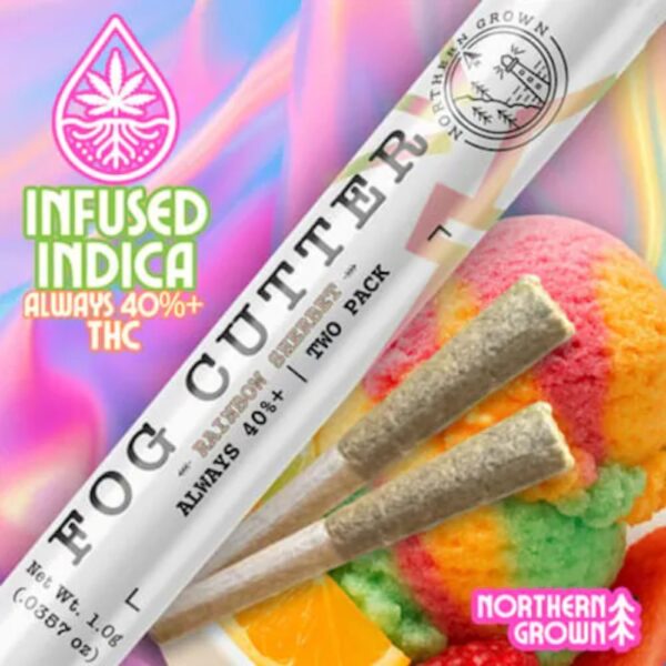 Rainbow Sherbet | Fog Cutter Infused Pre-Rolls 2pk | 1g
