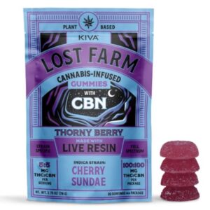 cherry sundae x thornyberry 1:1 cbn | live rosin gummies | 100mg | comm ave canna Cherry Sundae x Thornyberry 1:1 CBN | Live Rosin Gummies | 100mg
