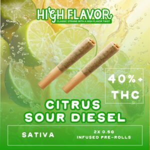 Citrus Sour Diesel | Infused Pre-Roll 2pk | 1g