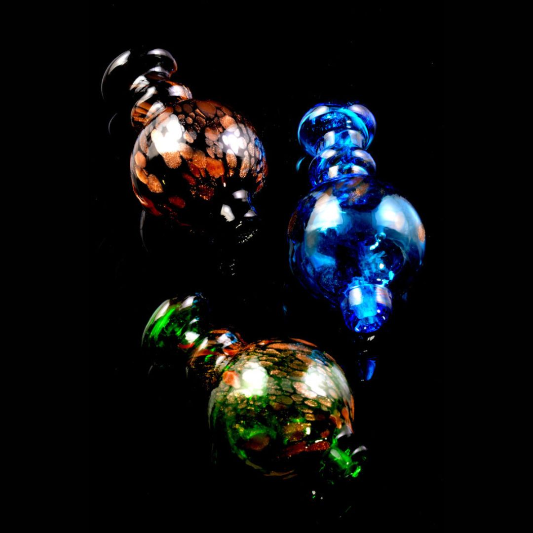Colorful Colored Sparkly Glass Bubble | Carb Cap