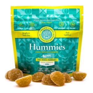 Happy Tropical Passionfruit 3:3:1 CBG:CBD:THC SATIVA | Hash Rosin Gummies | 100mg