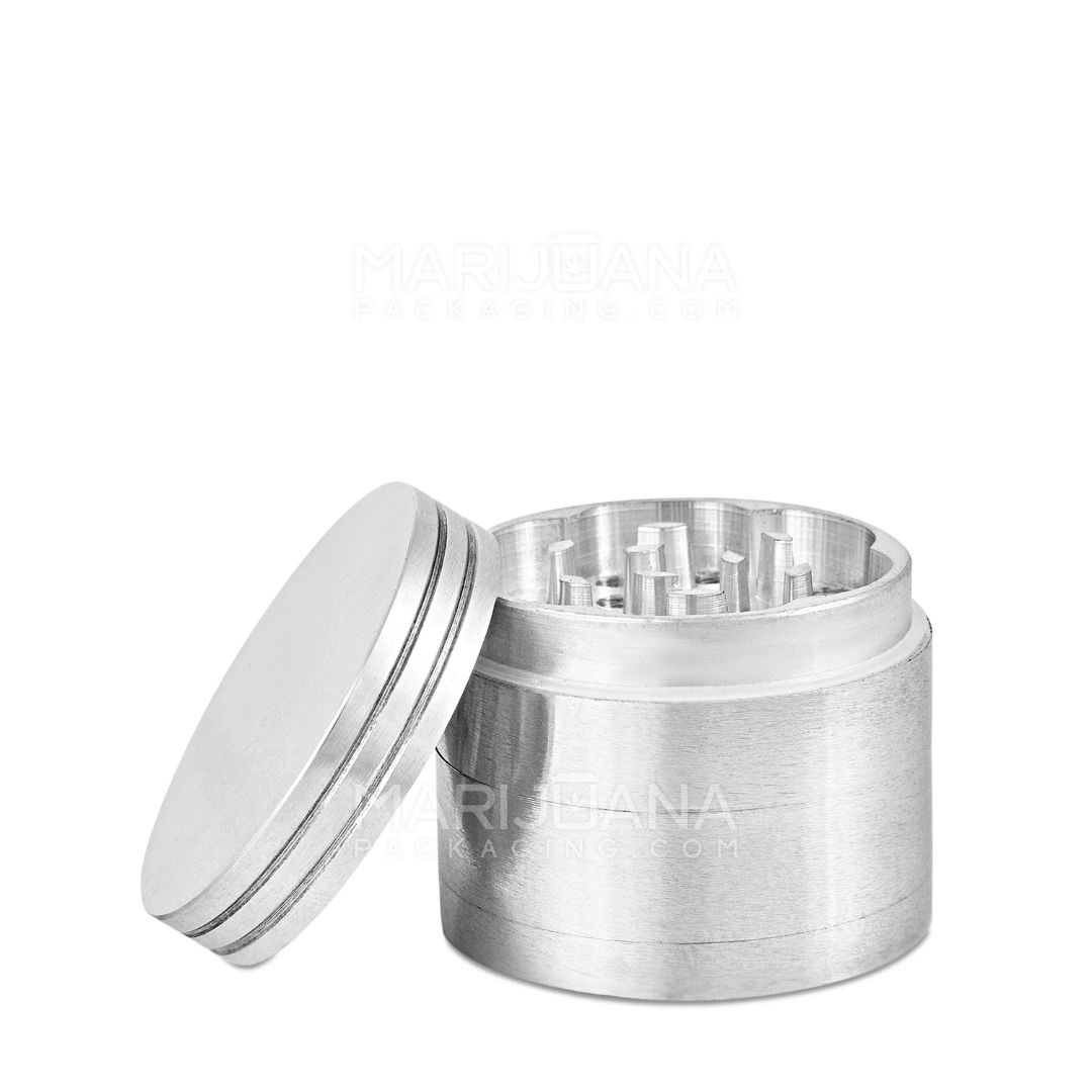 Magnetic Metal Grinder w/ Catcher | 4 Piece | 42mm | Silver