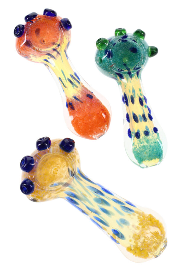Multicolor Dotted Glass Pipe 3.5"