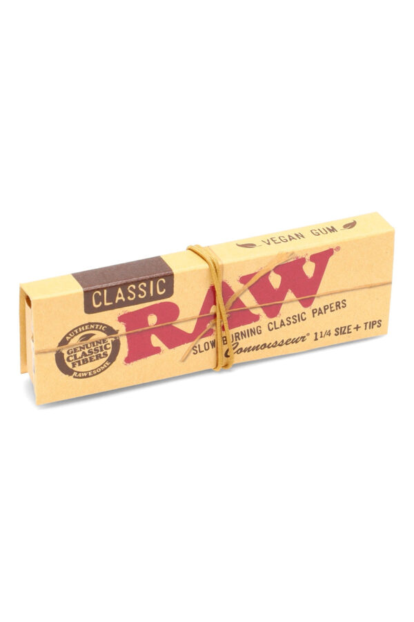 RAW | 1 1/4 Connoisseurs Pack w/ Tips | Rolling Papers