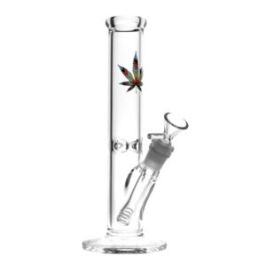 Rainbow Hemp Leaf Water Pipe | 14mm Female