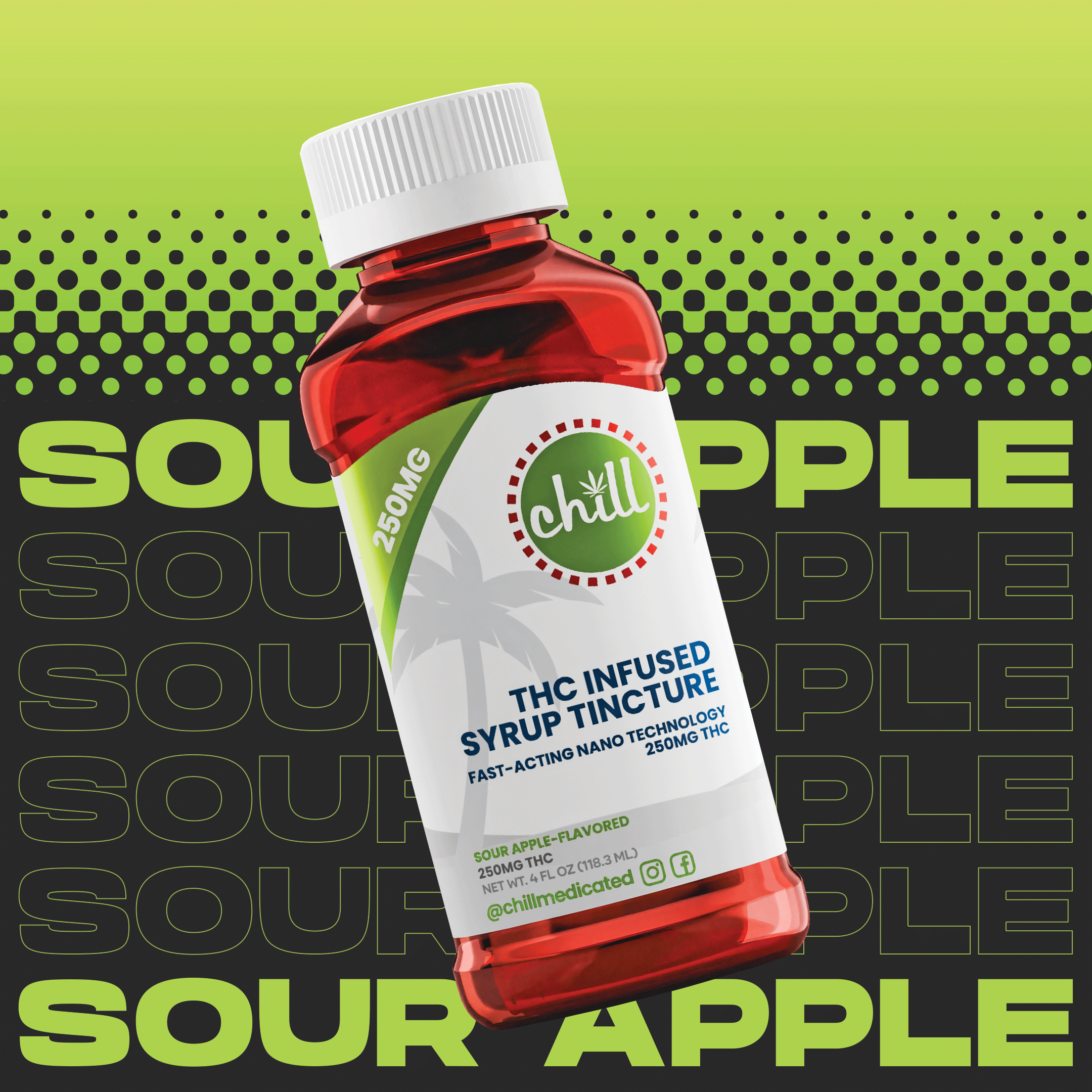 sour apple | syrup | 250mg | comm ave canna Sour Apple | Syrup | 250mg