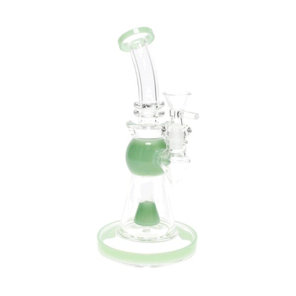 Stemless Bent Neck Water Pipe with Showerhead Perc | Green | 8.5"