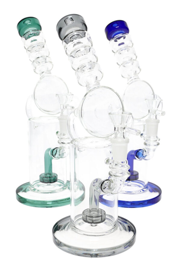 Stemless Microscope Recycler with Showerhead Perc 11" | Glass