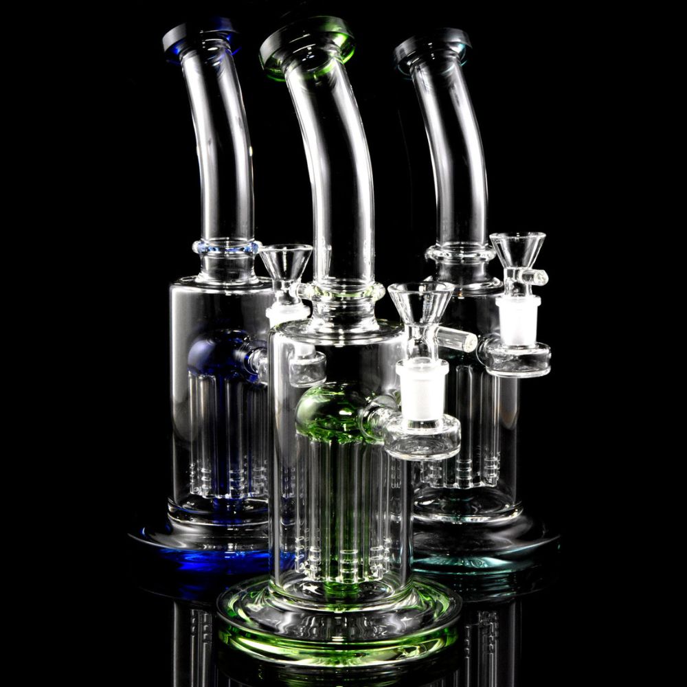 stemless straight shooter water pipe with tree perc | various colors | comm ave canna Stemless Straight Shooter Water Pipe with Tree Perc | Various Colors