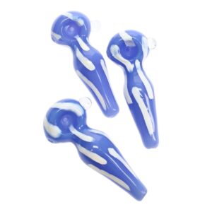 White Striped Light Blue Pipe | 4.5"