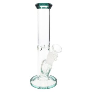 9" | Green Rim Straight Shooter | Water Pipe