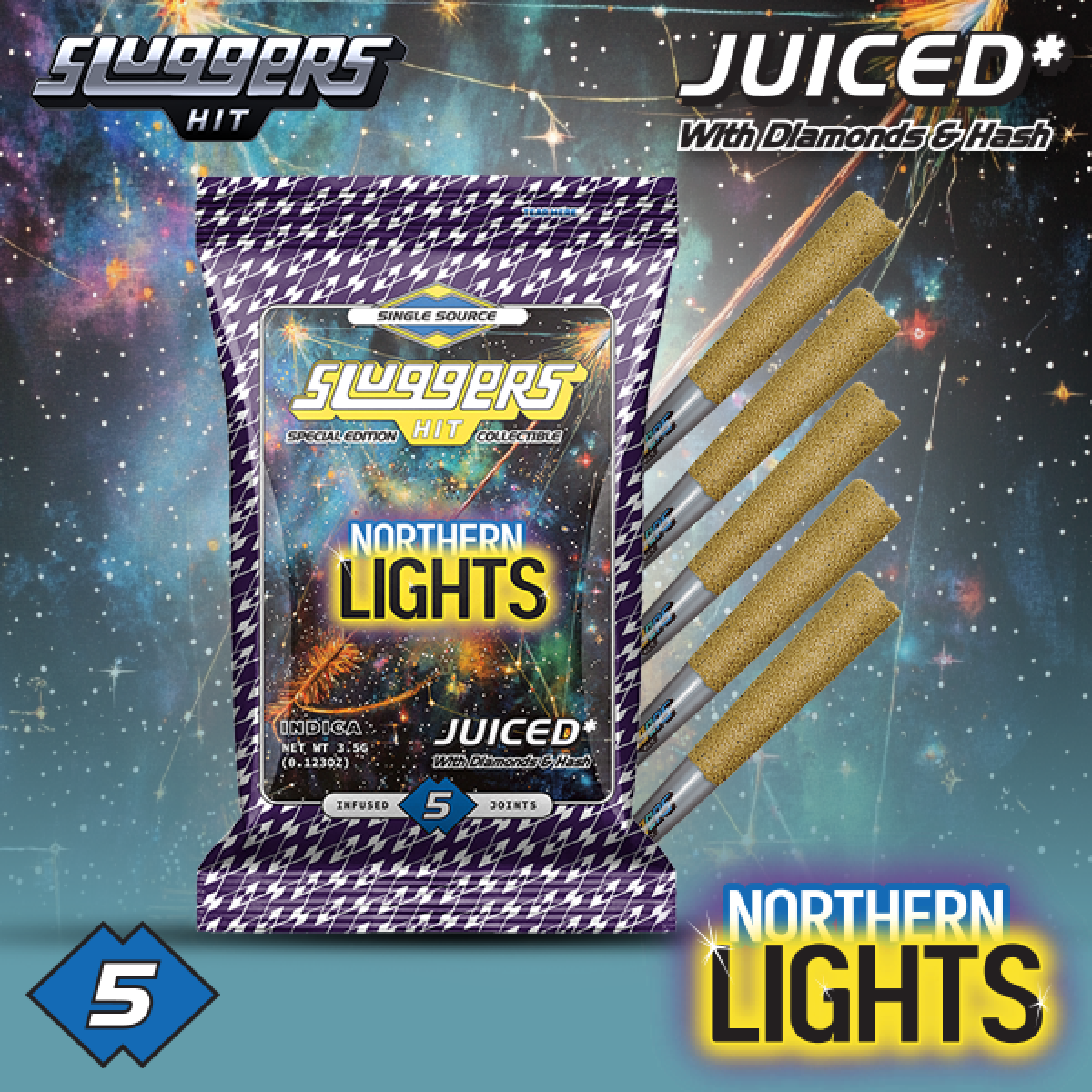 Northern Lights (I) | Triple-Infused Pre-Roll 5pk | 3.5g