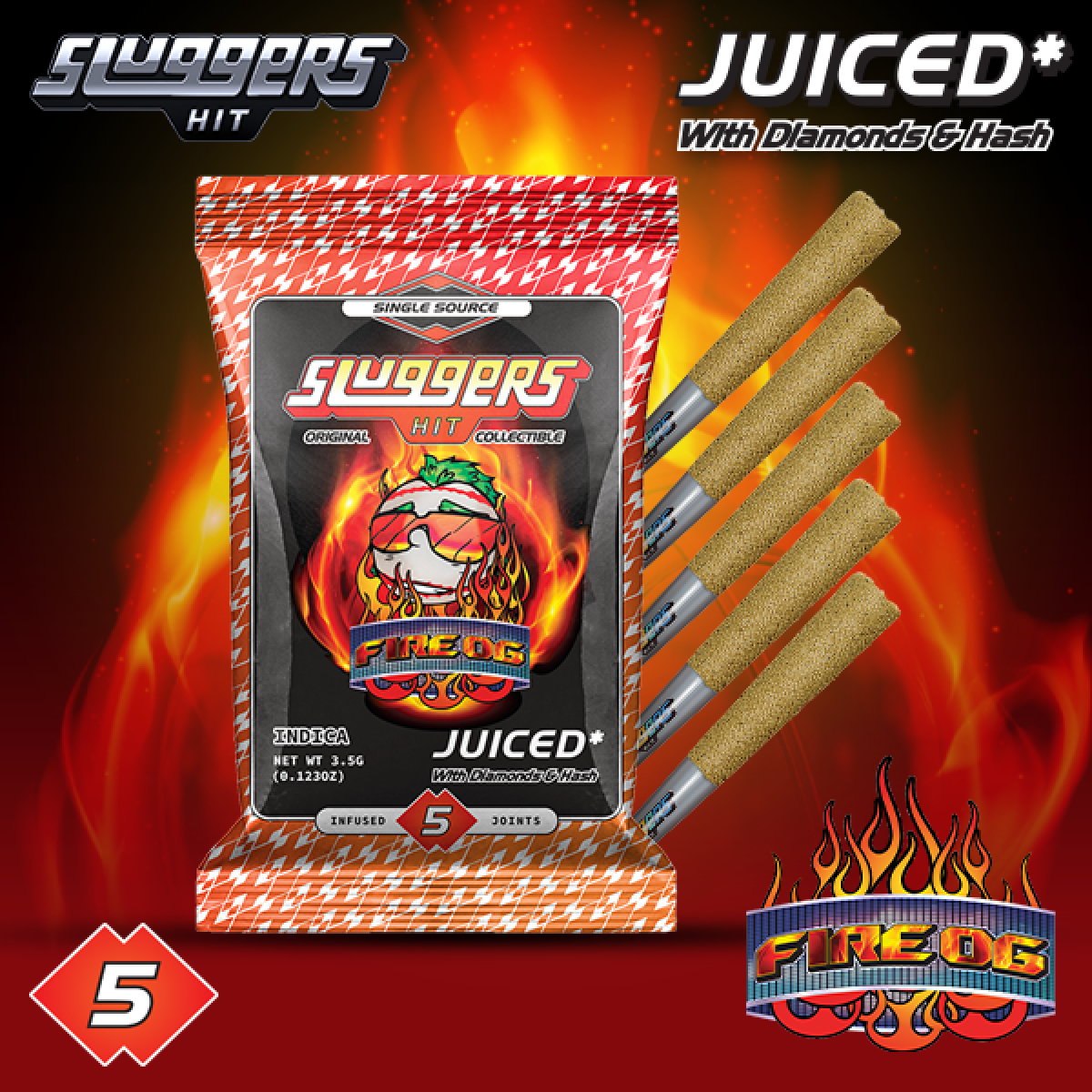 Fire OG (I) | Triple-Infused Pre-Roll 5pk | 3.5g