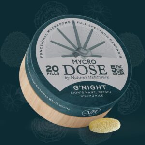 Nature's Heritage | MycroDose G'Night 1:1:1 THC:CBD:CBN | Swallowable Tablets | 10mg