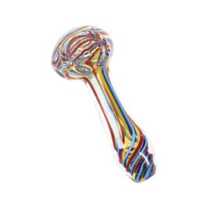 2.75" Stripes Glass Spoon Pipe