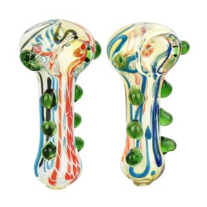 3" Conscious Flow Beaded Glass Spoon Pipe